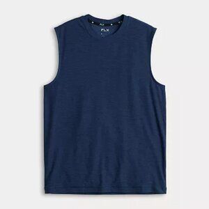 Men's FLX Wander Muscle Tank Shirt Color: True Navy,  Size: S